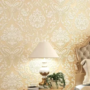 Custom European Vintage Wallpaper Damask Floral Wall Mural for Living Room Home Decor