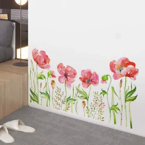 Custom Flowers Wall Stickers Removable Floral Wall Decal Murals Home Office Wall Decor Gift for Mom