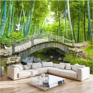 Custom Forest Nature Landscape Photo Wallpaper 3D Wall for Living Room Bedroom Decoration Wall Paper