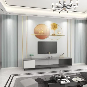 Custom Geometric Luxury 3D Light Wallpaper Mural for Living Room Bedroom Hotel Modern Waterproof Fireproof Wall Cloth