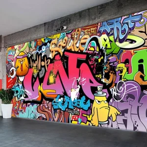 Custom Graffiti 3D Wallpaper Mural Home Wall Decoration