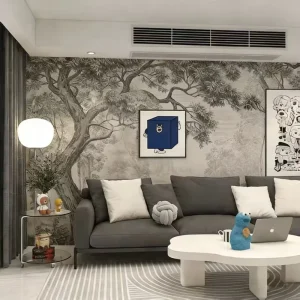 Custom HD LightLuxury Wallpaper French Tropical Jungle Elk Non woven Mural Wall Cloth for Living Room Sofa Bedroom Background