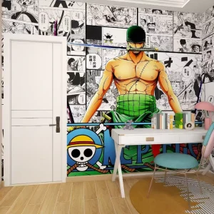 Custom High-definition Wallpaper Cartoon Anime Wall Mural Japanese-style 2D Wallpaper for Bedroom