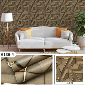 Custom Home Decor 3D Relief Waterproof PVC Wall Paper Backed Vinyl Wallpaper for Home Hotel Decoration