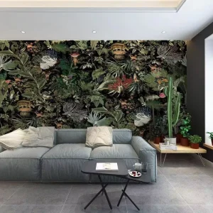 Custom Home Decor Modern Tropical Rainforest Style 3D Wallpaper Mural for Bedroom Sofa Background
