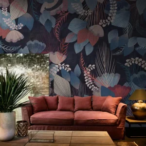 Custom Italian Design Vintage Floral Mural Wallpaper Modern Non Woven Fabric Waterproof 3D Style