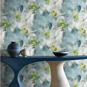 Custom Large Gold flake Sprinkles 53 cm Width PVC Wallpaper for Show Flat and High end Residence