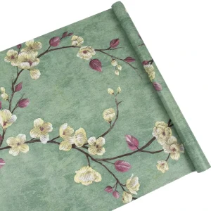 Custom Luxury Chinoiserie Botanical Pattern PVC Wallpaper Decor Mural Peel Stick Wall Paper Rolls for Home Hotel Living Room