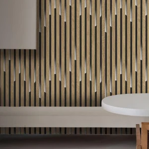 Custom Manufacturer Wood Color Self Adhesive 3D Textured Wallpaper with Vintage Fabric Design for Bedroom Dining Hotel