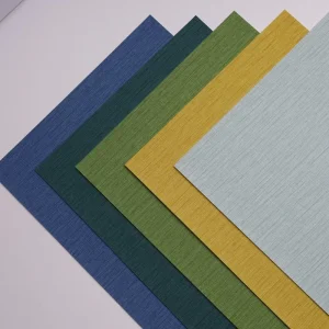 Custom Minimalist Style Woven Texture Wallpaper Waterproof Functional Vinyl Fabric Wall Paper for Bedroom Exterior