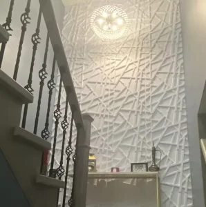 Custom Modern Interior Wall Decoration Easy Installation 3D PVC Panel Sticker Waterproof Plastic Wallpaper
