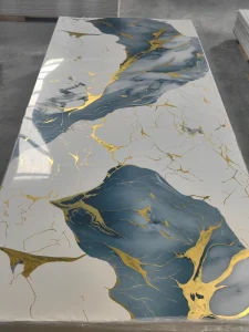 Custom Modern Marble Abstract Print PVC Board Waterproof Fireproof UV Wall Covering Premium Spaces