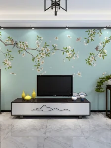 Custom Mural 8D New Chinese Style Magnolia Flower Bird Printed Nonwoven Fabric Wallpaper for Living Room Bedroom TV Background