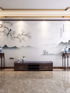 Custom Mural 8D New Chinese Style Magnolia Flower Bird Printed Nonwoven Fabric Wallpaper for Living Room Bedroom TV Background