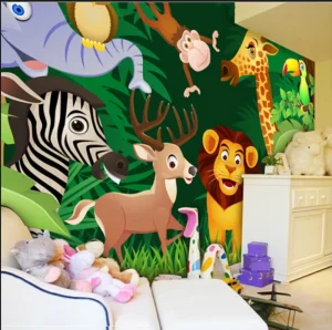 Custom Mural Animal 3D Patterned Wallpaper Model Cultural Wall for Home Decoration with Modern Simplicity Design
