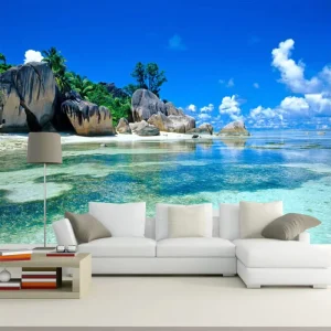 Custom Mural Wallpaper 3D Ocean Sea Beach Photo Background Non-woven Wallpaper for Bedroom Living Room Wall Painting Home Decor