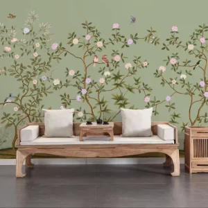 Custom Mural Wallpaper Traditional Chinese Bird and Flower Pattern Orientalstyle Art for Home Living Room Decor