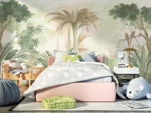 Custom Nature Landscape 3D Mural Wallpaper Tropical Forest Plant Floral Animal Photo Wallpaper Mural Wall Paper for House Decor