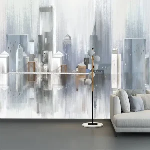Custom Oil Painting Style Waterproof Wallpaper Fresh Urban Cactus Wall Mural for Bedroom and Dining Home Decor