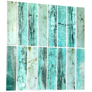 Custom PU Drip Coating Turquoise Marble 3D Wall Tiles
