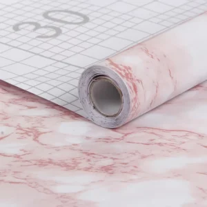 Custom PVC Vinyl Plastic Marble Look Pattern Wall Boards Sheet Peel and Stick Waterproof Wallpaper