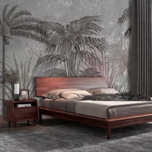 Custom Papier Peint Mural Tropical Palm Tree Mural Wallpaper 3d Waterproof Restaurant Coffee Shop Decoration Murale