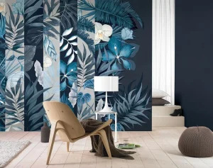 Custom Print 3D Landscape Mural Hand Painted Tropical Plant Leaves Floral Bedroom Wallpaper Home Decoration Waterproof