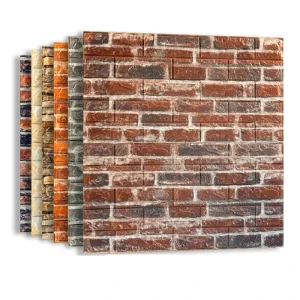 Custom Print Removable Vinyl Decal Wall Stickers Removable Vinyl Wall Decor Office 3D Brick Peel and Stick Adhesive Wallpapers