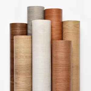 Custom Print Wooden Grain Scratch Resistant Wallpaper Rolls Vinyl Removable Self-Adhesive Wall Paper for Kitchen