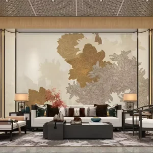 Custom Printed 3D Gold Relief Wallpaper Mural Elegant Textured Wall Decor for Interior Walls in All Room Types Wall Arts