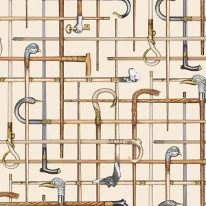 Custom Printed Equestrian Cane Wallpaper Non woven Breathable Beige Plaid Pattern Wall Paper Mural for Home & Commercial Use