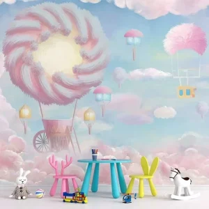 Custom Seamless Multi layer Creamy Cloud 3D Mural Wallpaper Suitable for All Wall Decoration
