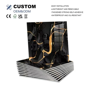 Custom Size Thickened Wallpaper Panels Self-Adhesive Modern Moisture-Proof Black Wall Sticker for Wall Decorative