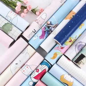 Custom Solid Color Self Adhesive Wallpaper Waterproof Thick Wall Sticker for Bedroom Wardrobe Furniture Renovation