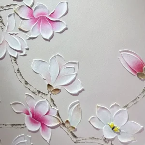Custom Super High Quality 3D Embossed Printing Eco Friendly Waterproof Floral Bird Wallpaper Mural for Bedroom Living Room Home