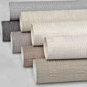 Custom Textured Fabric Wallpaper Classic Plain Textile Wallcoverings for Home Decoration