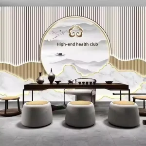 Custom Velvet Fabric Wallpaper Printing Spray Painting Machining Design DIY Pattern Exhibition Hall Mural Interior