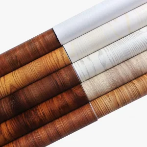 Custom Waterproof 3D Wood Design Self Adhesive Vinyl Peel and Stick Wall Contact Paper for Bedroom & Dining