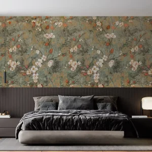 Custom Waterproof Floral Wall Paper Vintage Oil Painting Art Flower Mural Wallpaper