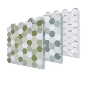 Custom Waterproof Peel Stick 3D Self Adhesive Wallpaper Modern Design Style Bathroom Wall Tile Stickers for Household Use
