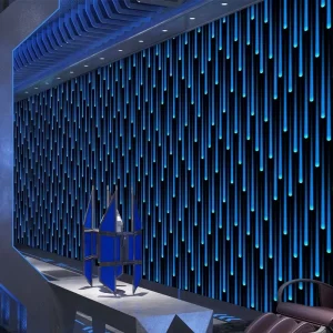 Customizable Cool Bar KTV Wall Art with Simulation Light Corridor Box Decoration Wall Murals Nightclub Decor Karaoke Wallpaper
