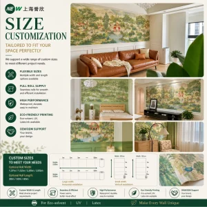 Customizable Peel and Stick Wall Mural Removable Self Adhesive Wallpaper Custom Design Printing Service HP Latex Partner