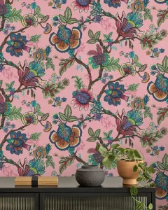 Customize Pink Flower Wallpaper Suitable for the Sofa in the Living Room the TV Wall and Wall Stickers