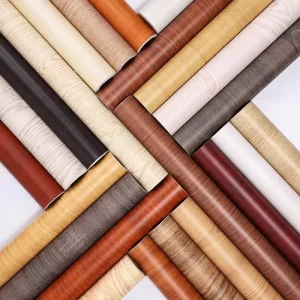 Customize Wood Grain Adhesive Film Wallpaper Rolls Digital Printing Home Decoration Waterproof for Kitchen