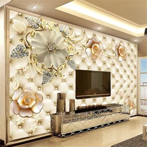 Customized 3D Mural Wallpaper Cloth Background TV Wall Paper