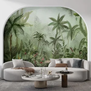 Customized 3D Rain Forest Wallpaper Mural Easy Peel Stick Installation for Modern Hotels Living Rooms Malls Hospital Backgrounds