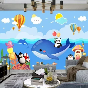 Customized Children’s Wallpaper Cute Animal Wallpaper Commercial for Children’s Room Bedroom Home Decor