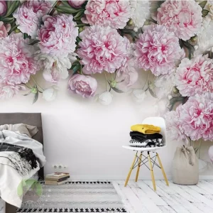 Customized Flower PVC Wall Paper Wallpaper