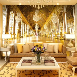 Customized Luxury European Royal Palace Wallpaper Roll Hotel Living Room Sofa TV Background Non woven Wall Mural Wallpaper