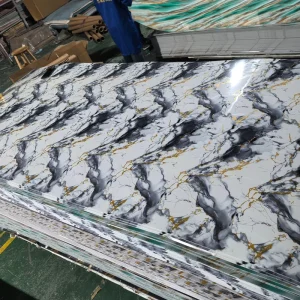 Customized Marble Sticker PVC Wall Paper for Indoor Decor